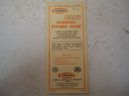 1961 Crane Hydronic Filters Guide For Residential Heating Systems Booklet