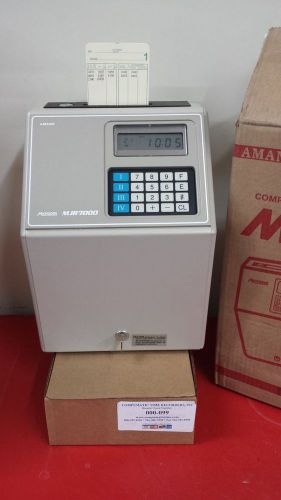 AMANO MJR7000 TIME CLOCK + 1000 TIME CARDS &amp; FREE SHIPPING   ONE YEAR WARRANTY