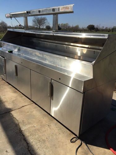 Refrigerated Stainless Steel Condiment Bar and Cold Storage