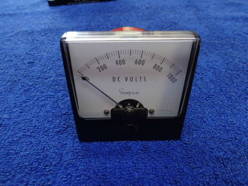 Simpson  0-1000 volts DC Panel Meter