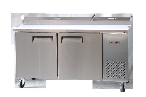 NEW BISON 67&#034;TWO DOOR PIZZA PREP TABLE BPT-67,  FREE SHIPPING !!!