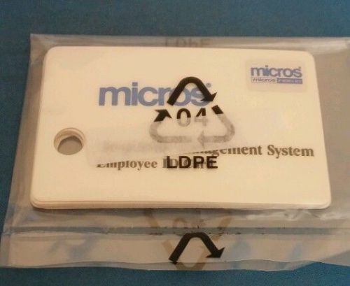 5 count sealed Micros Employee ID Cards New