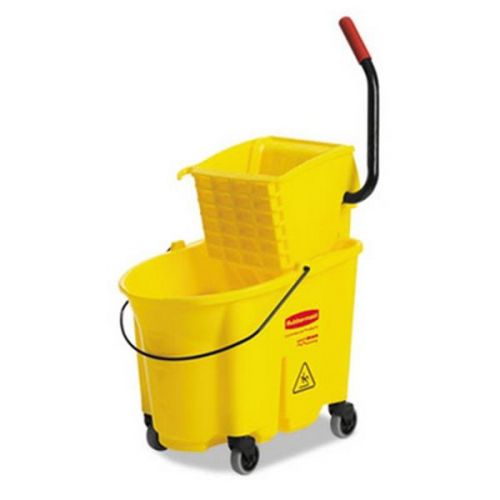 Yellow rubbermaid commercial wavebrake bucket/wringer rcp 7580-88 for sale