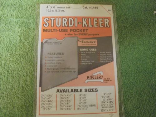 (14) Anglers Sturdi-Kleer Multi Pocket 4 x 6 #1444