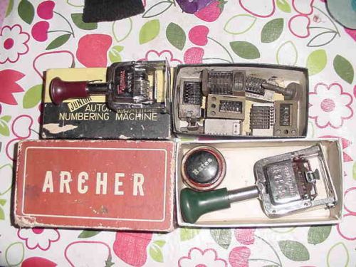 Vintage Office Numbering Machine ARCHER Faymus non working parts only
