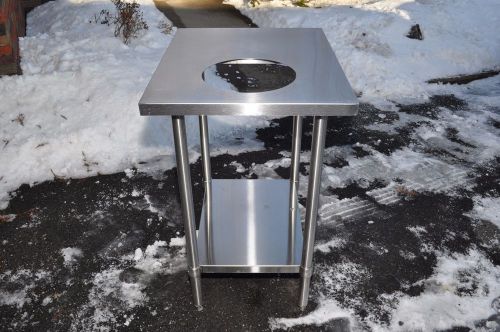 Stainless steel prep table large hole - trash table - fish cleaning table mint!! for sale