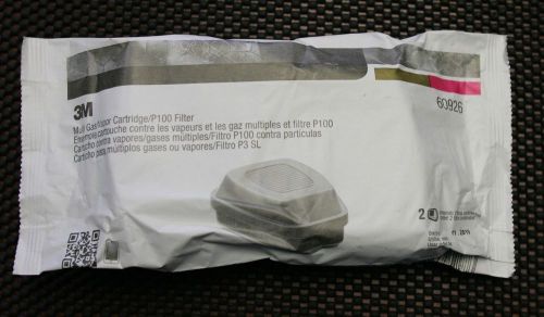 3m 60926 p100 filter multi gas vapor cartridge 2 pack use by 11/19 for sale