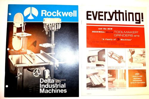Canadian built delta industrial machines toolmaker grinder catalog 1965 rr23 for sale