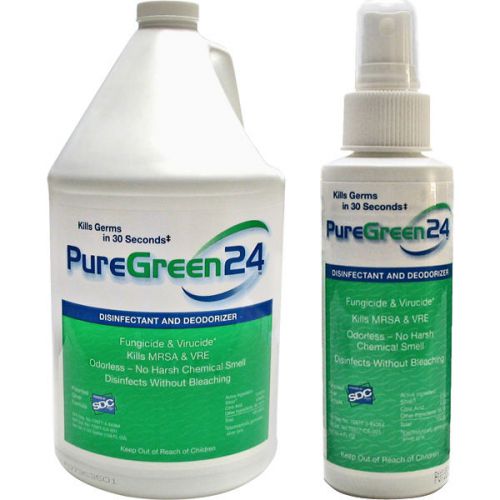 Puregreen24 1Gallon &amp; 2Packs of 4oz Spray Bottle Disinfectant &amp; Deodorizer Combo
