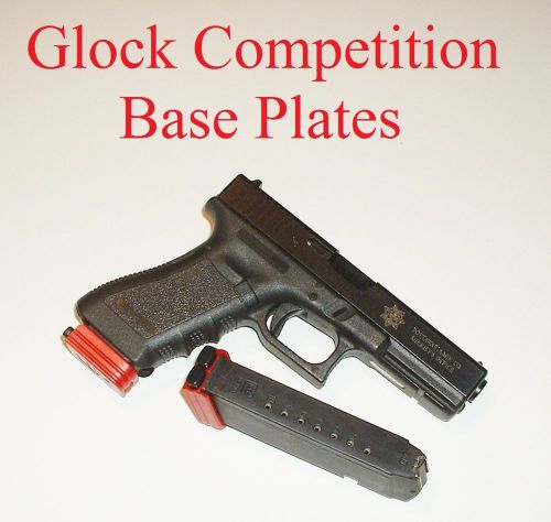 NEW 2 Red Competition Base Plates for Glock 17 19 22 23 31 32 34 35  Models