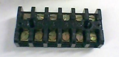 Ge terminal block cr151b6 - 6 points, 30a, 600v, screw type, marking strip new for sale