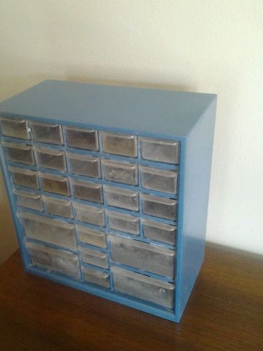 Vintage Metal Parts Storage Bin Cabinet 27 Drawer Organizer, Industrial,  Shop