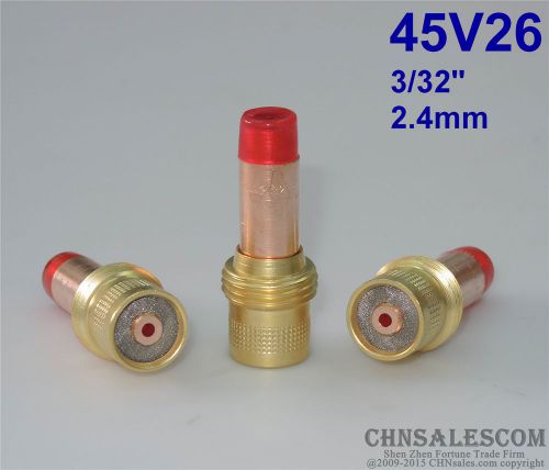 3 pcs 45V26 Collet Body Gas Lens for Tig Welding Torch WP-17-18-26 2.4mm 3/32&#034;