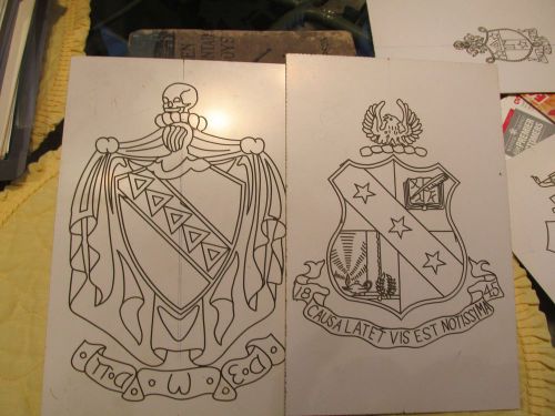 Engraving Templates Fraternity Tau Kappa Epsilon &amp; Alpha Sigma Phi Crests