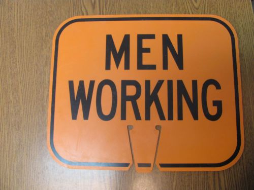 Safety Cone Sign - MEN WORKING