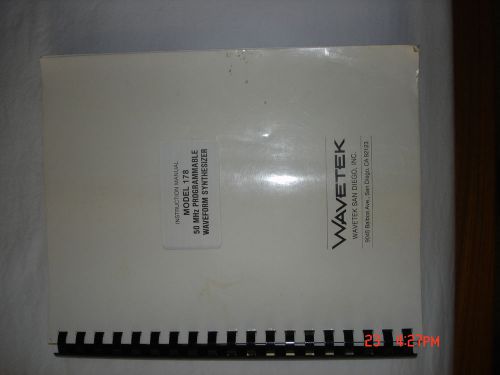 Wavetek 178 50 MHz Synthesizer manual