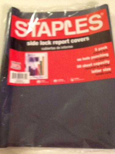 Staples SLIDING SIDE-LOCK REPORT COVERS 50 SHEET LTR 5/PACK New