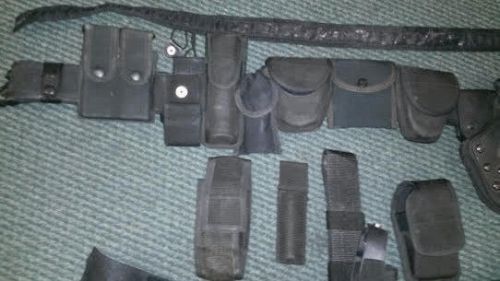 Large tactical police gun belt with extras flash light medical blanchi sidekick for sale