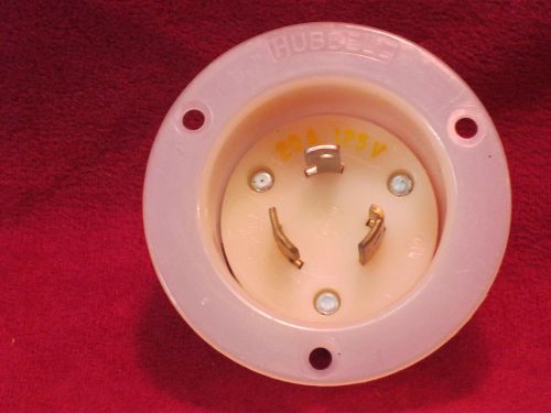 Hubbell 2315 twist-lock flanged inlet hbl2315 20amp 125volt for sale