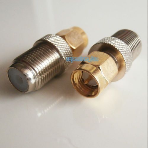1Pcs F Female jack to SMA male plug center RF coaxial adapter connector