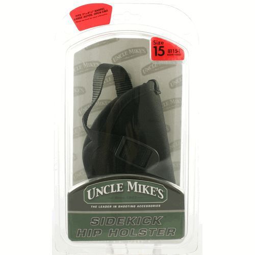 Uncle mike&#039;s 8115-1 back rh sidekick nylon/ retention strap hip holster sz 15 for sale
