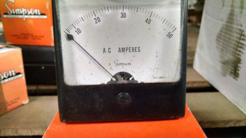 Simpson Panel Meter with an AC Amperes range of 0-50