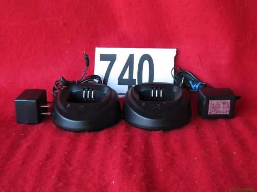 Lot of 2 ~ motorola standard chargers w/ ac adapters ~ wpln4154ak ~ #740 for sale