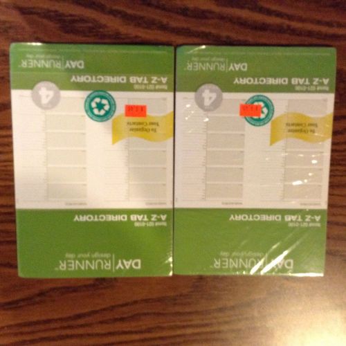 Day Runner A-Z Tab Directory Item #021-0100 (Lot of 2) Size 4