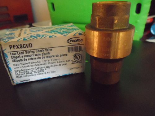 Low Lead Spring Check Valve, BRASS, 1/2, EUROBLOCK 400 WOG, LEAD FREE
