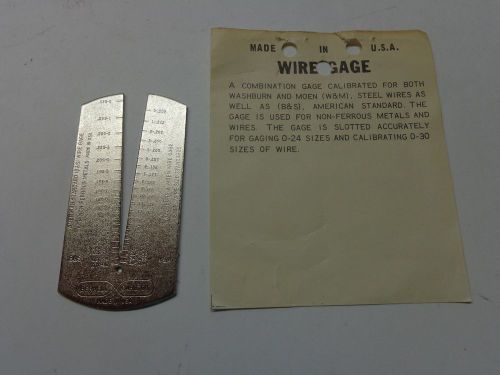 Bernell Carlton Combination Wire Gage,  Bin 01, New