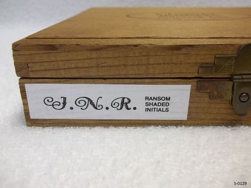 Kingsley Machine Type - Ransom Shaded Initials - Hot Foil Stamping machine