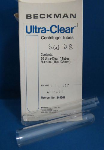 Qty 20 Beckman Ultra-Clear Centrifuge Tubes 17mL 16 x 102mm # 344061