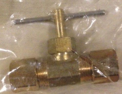1/4&#034; x 1/4&#034; brass tube to tube needle valve qty. 15 for sale