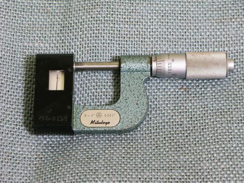 Mitutoyo 1&#034; low force micrometer 227-111 for parts