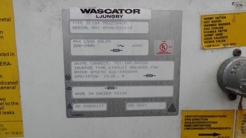 Wascomat SE184 50LB Washer / Extractor 208-240-3-Phase OPL
