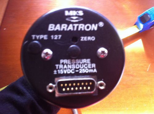 MKS Inst 127AA-00001A Baratron 127 Pressure Transducer  w/ Nupro &amp; 24&#034; Flex Hose