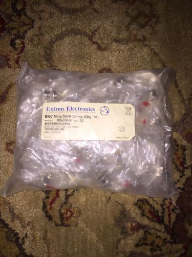 Extron mhr bnc connectors 100-250-01 50 pack new in bags for sale