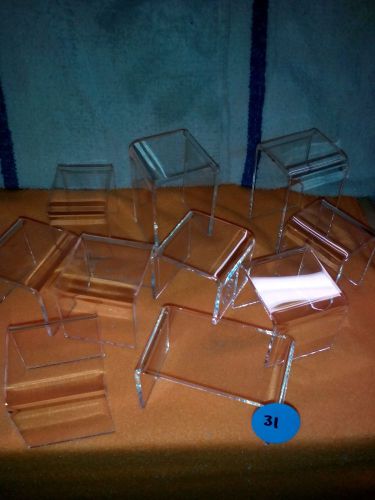 ACRYLIC DISPLAY RISER SET BLEMISHED ASSORTED SIZES 10 Pieces  # LOT 31
