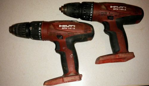 (2) Hilti SFH 144-A Hammer/Drill/Driver (tools only, no batteries)