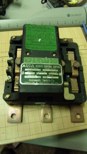 Automatic Switch Co. Asco 600V 150 AMP 3 pole Heavy Duty Remote Control Switch