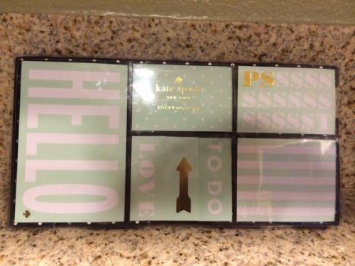 Kate Spade This Just in Sticky Note Set Teal &amp; White