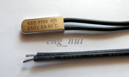 Ksd9700 40?c 250v 5a thermostat temperature switch bimetal disc nc close 4 pcs for sale