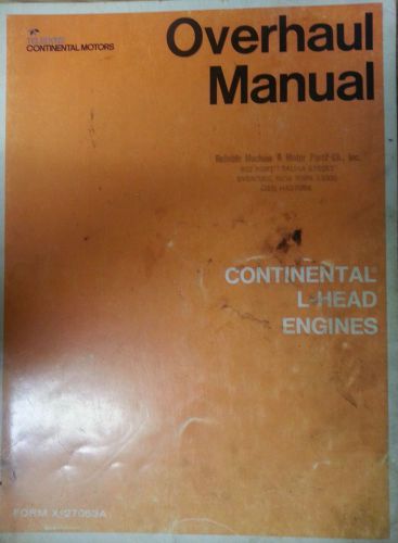 Teledyne continental motor overhaul manual