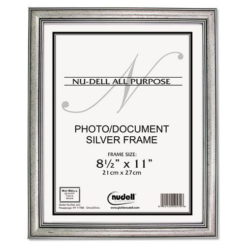 Antique Silver Finish Wood Frame, 8 1/2 x 11