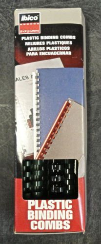 Ibico Plastic Combs #18332 1/2&#034; 90 Sheet Forest Green 25 Count - 1 box New