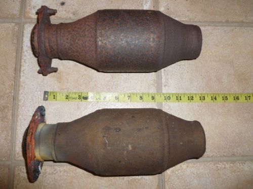 2 SMALL FOREIGN CATALYTIC CONVERTERS SCRAP PLATINUM RECOVERY