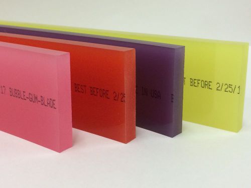 Four (4) 12&#034; Squeegee Blades, 57A, 60A, 64A &amp; 70A Variety Pack,Printing Squeegee