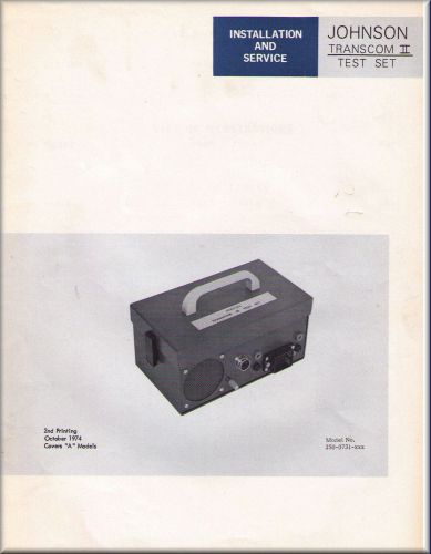 Johnson Service Manual TRANSCOM II TEST SET