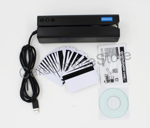 Msr605x magnetic stripe card reader writer encoder mag credit magstripe msr206 for sale
