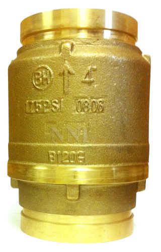 4&#034; CHECK VALVE BRASS BODY GROOVED ENDS 175Psi  UL/FM - FIRE PROTECTION